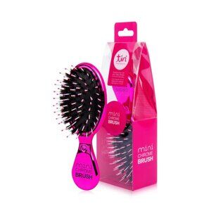 TIRI PRO Mini Chrome Boar Bristle Hair Brush Pink NWT